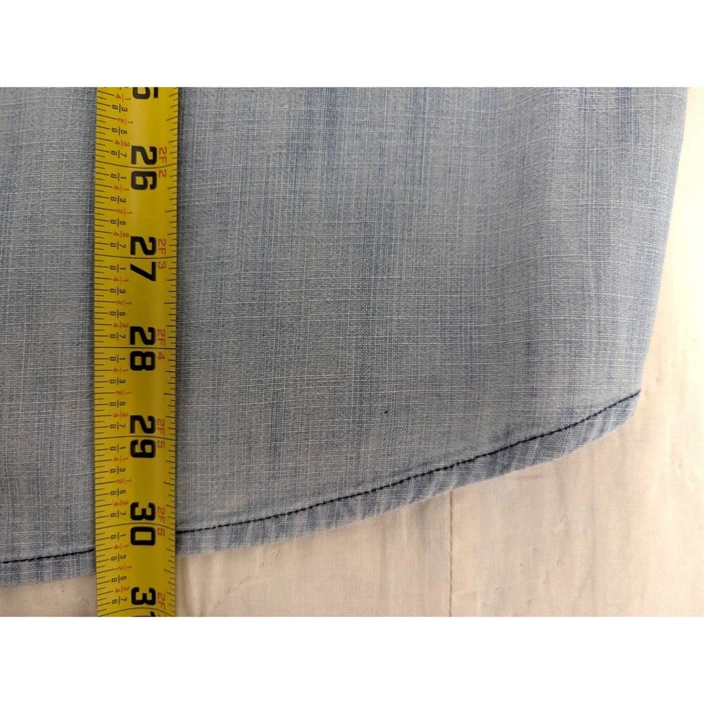 Levi Strauss Blue Denim Long Sleeve Shirt Mens XL